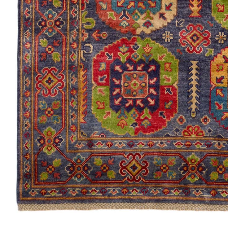 Detail image of 4' 1 x 6' 1 Hand Knotted Kazak Rug