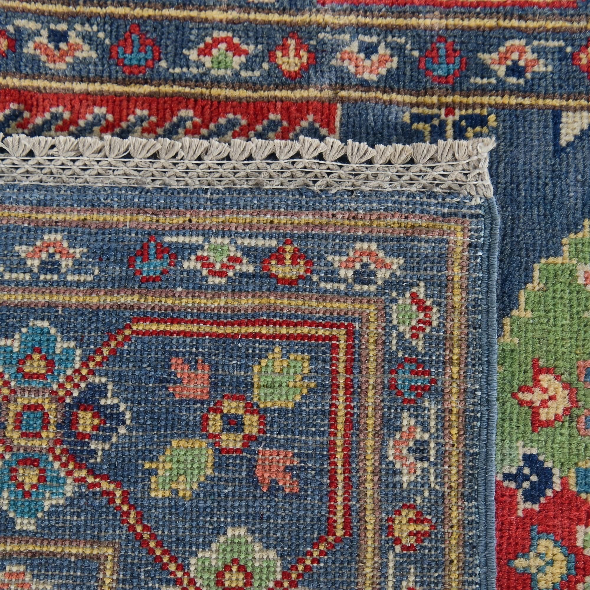 Detail image 12 of 12: 4' 1 x 6' 1 Hand Knotted Kazak Rug