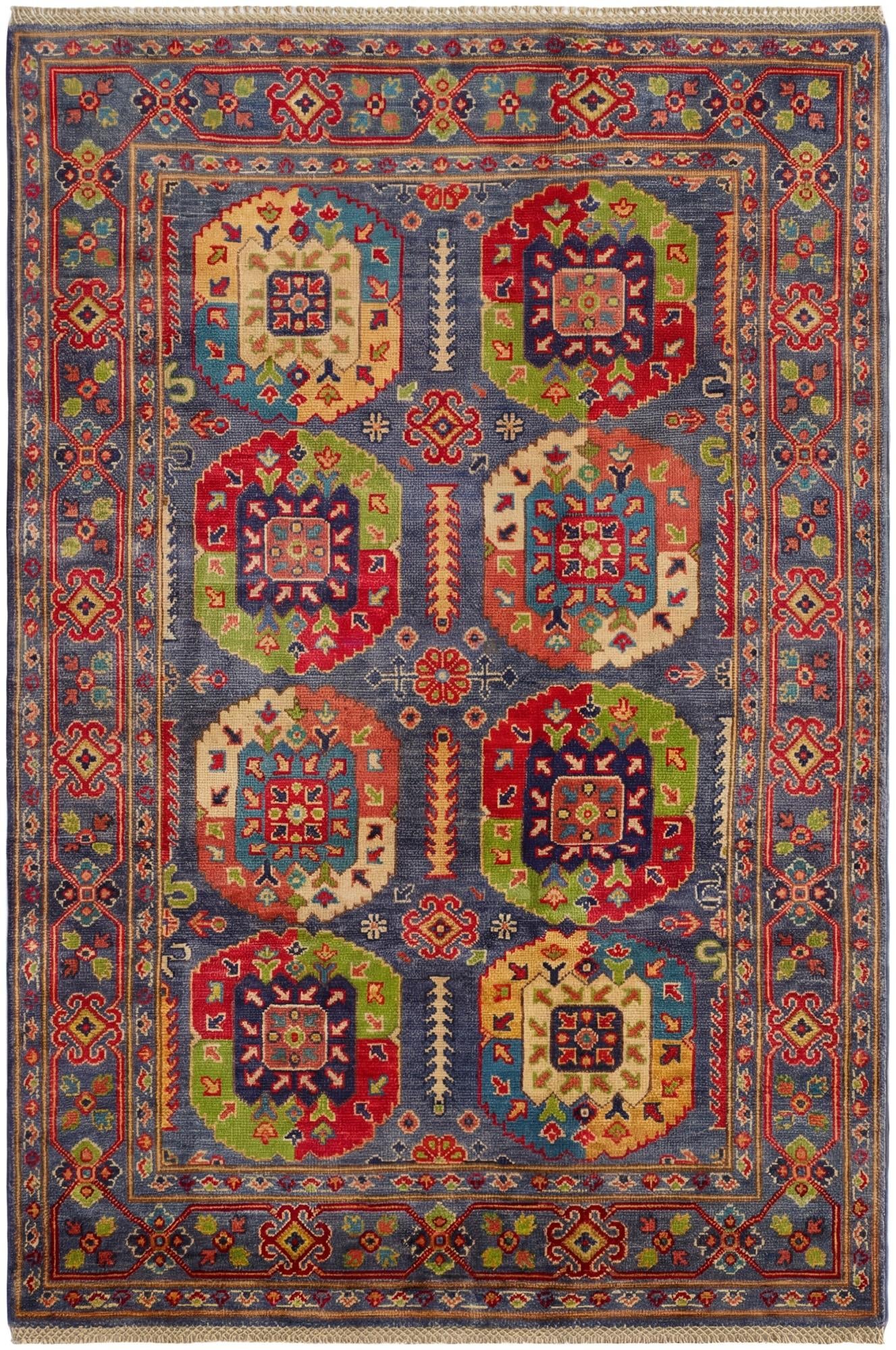 4' 1 x 6' 1 Hand Knotted Kazak Rug