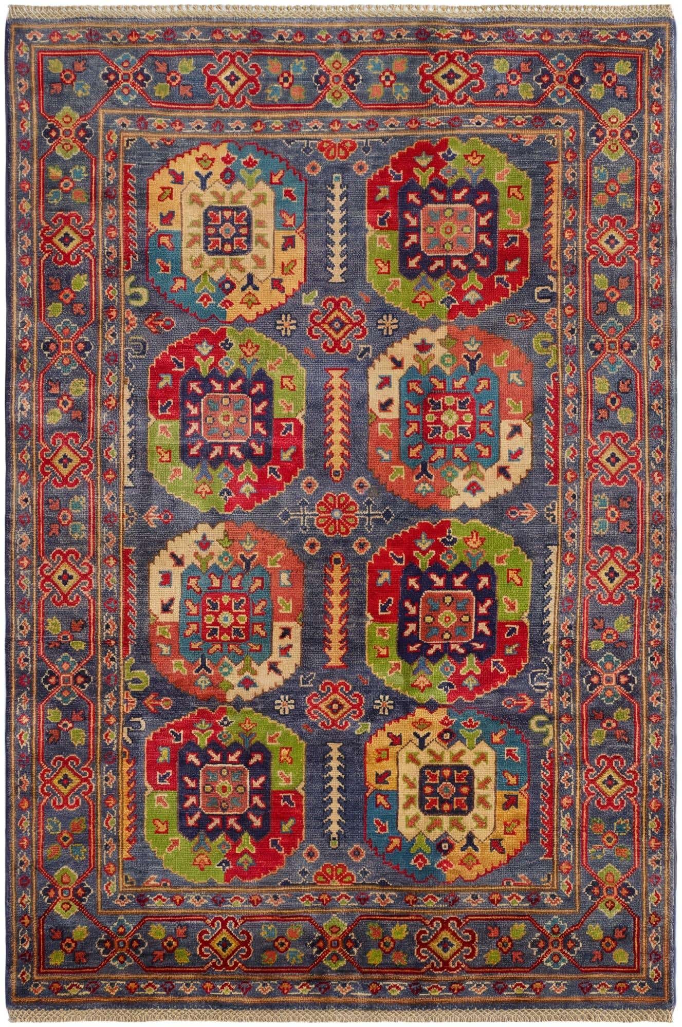 4' 1 x 6' 1 Hand Knotted Kazak Rug