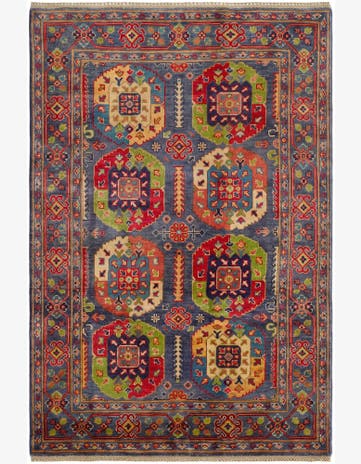4' 1 x 6' 1 Hand Knotted Kazak Rug
