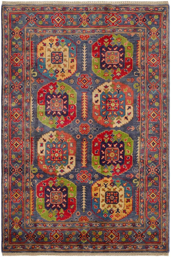 4' 1 x 6' 1 Hand Knotted Kazak Rug