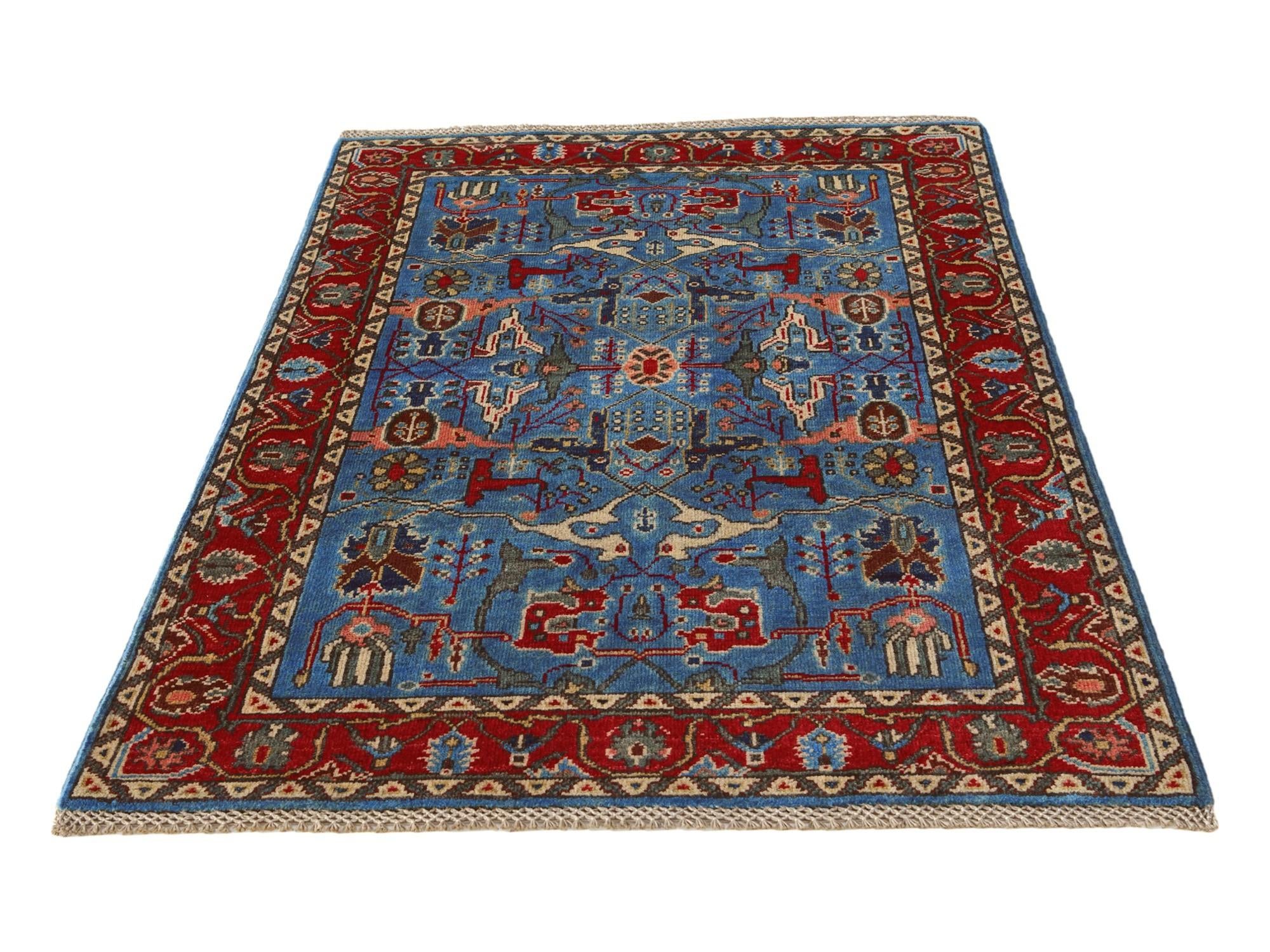 3' 4 x 5' Hand Knotted Kazak Rug