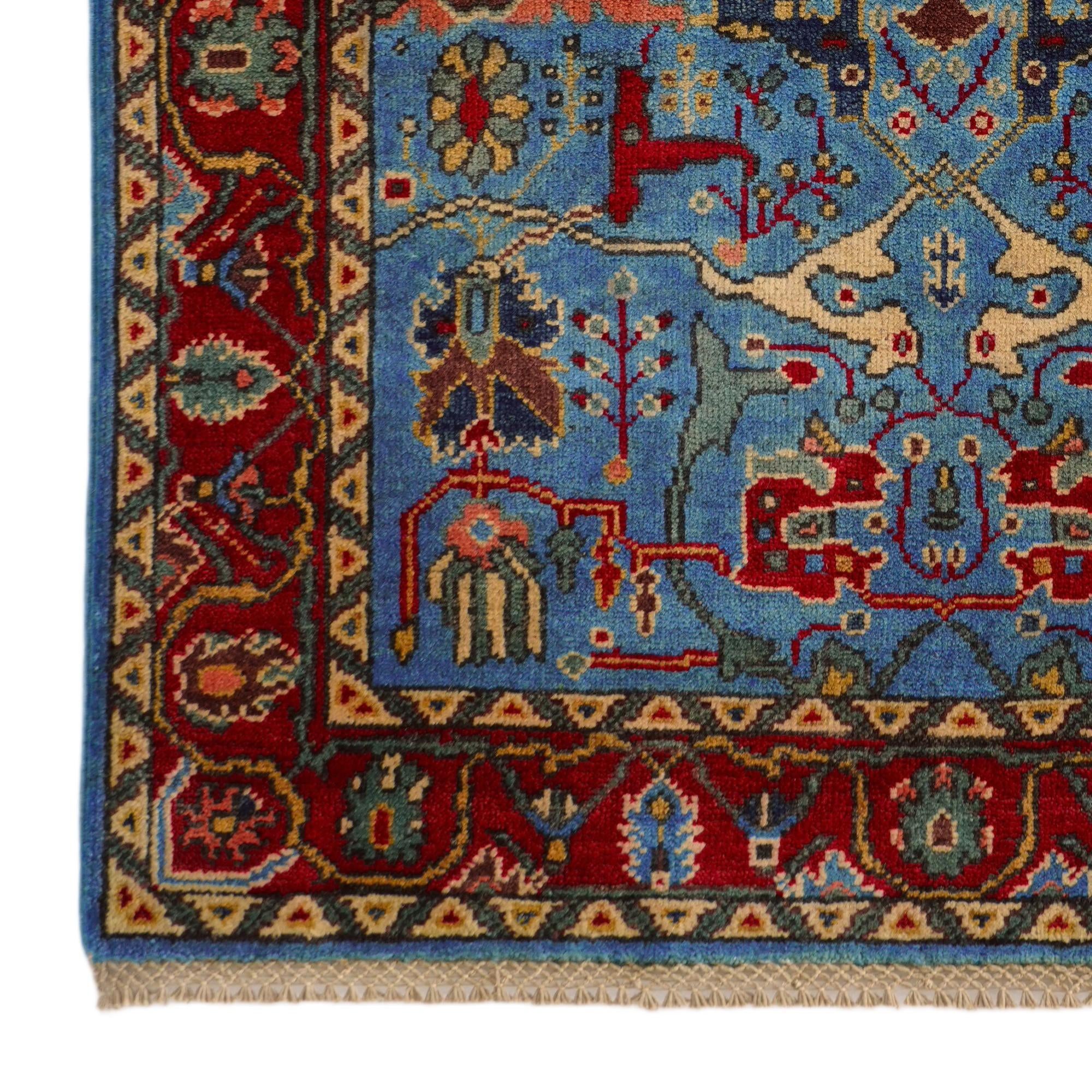 3' 4 x 5' Hand Knotted Kazak Rug