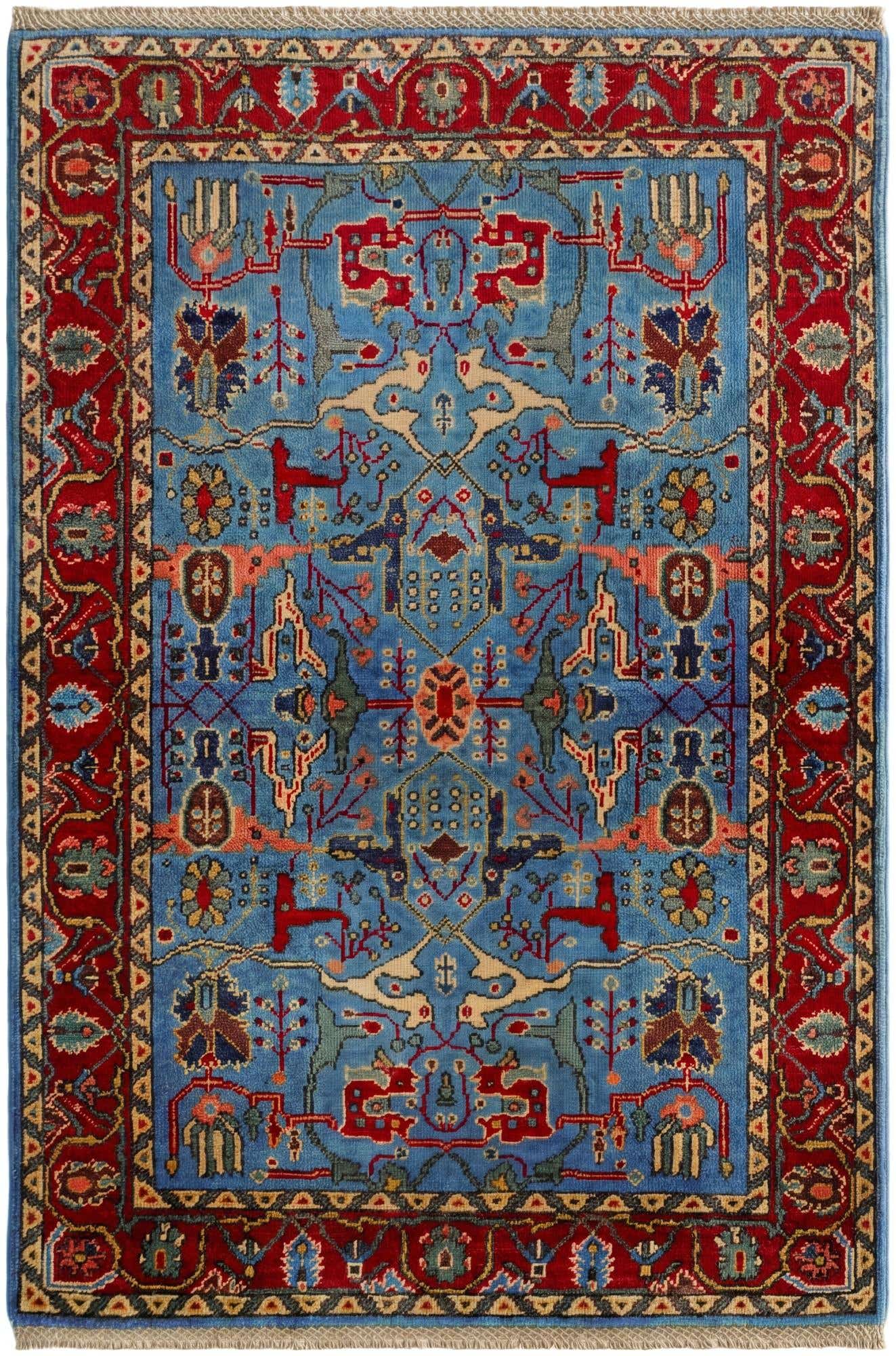 3' 4 x 5' Hand Knotted Kazak Rug