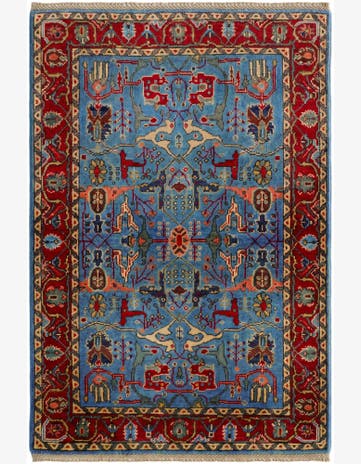 3' 4 x 5' Hand Knotted Kazak Rug