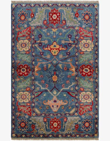 3' 2 x 5' Hand Knotted Kazak Rug