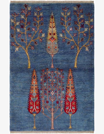 3' 3 x 5' Hand Knotted Kazak Rug