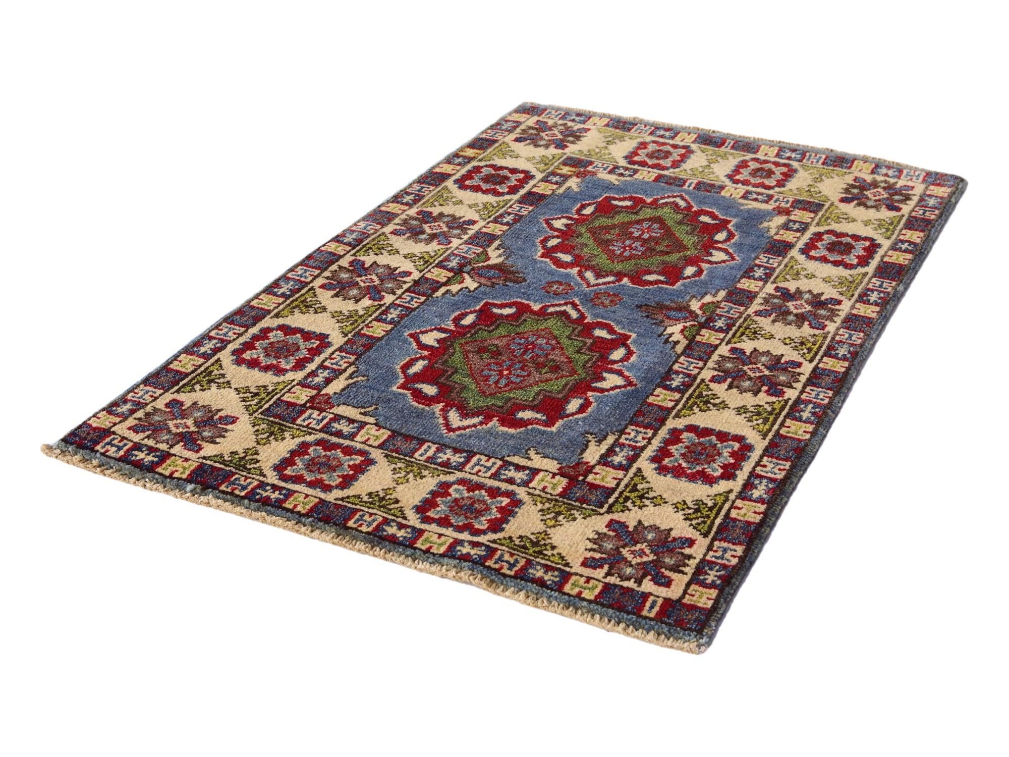 2' x 3' Hand Knotted Kazak Rug