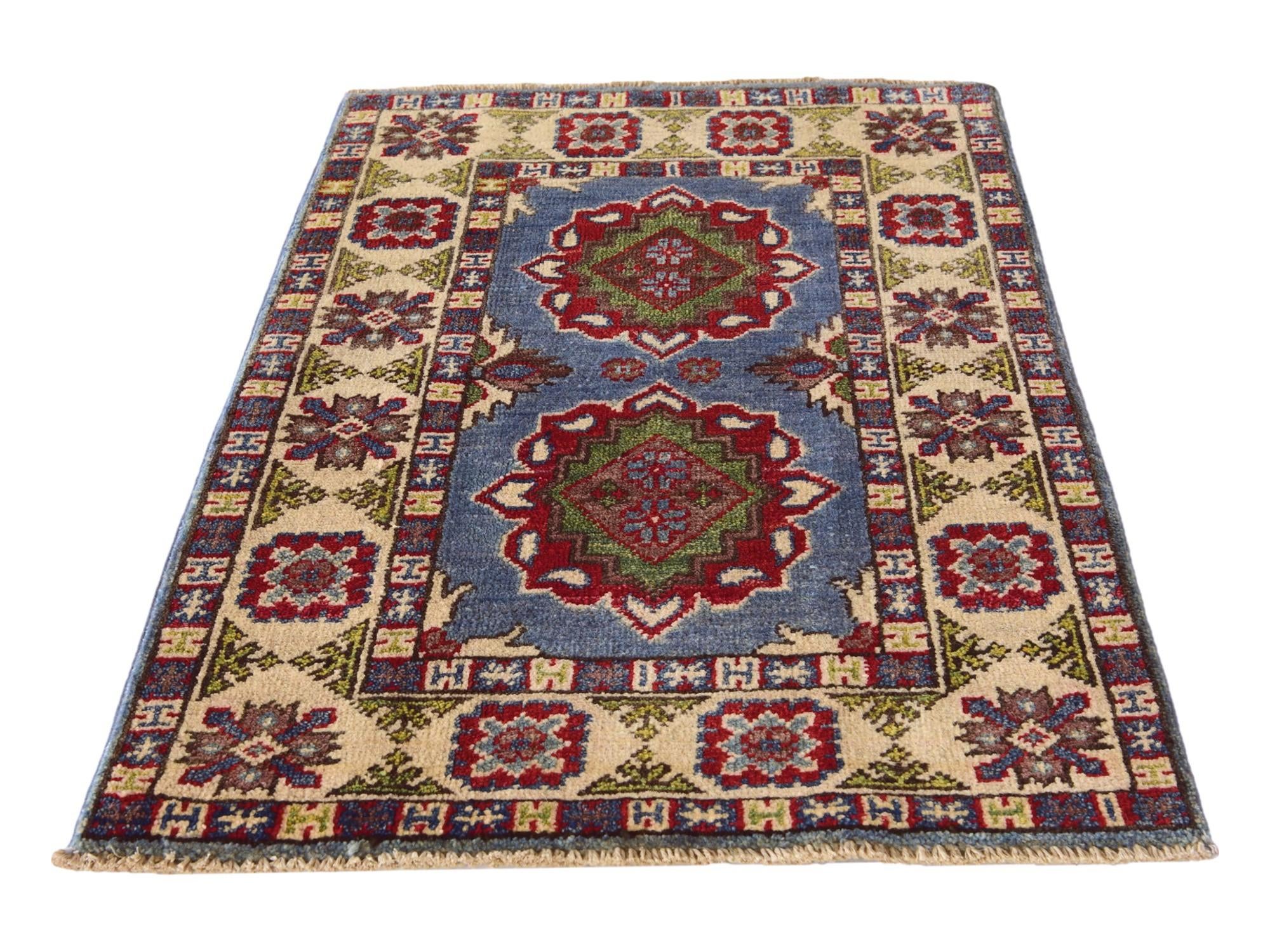 2' x 3' Hand Knotted Kazak Rug