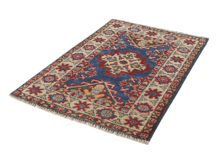 Detail image of 2' 1 x 2' 11 Hand Knotted Kazak Rug