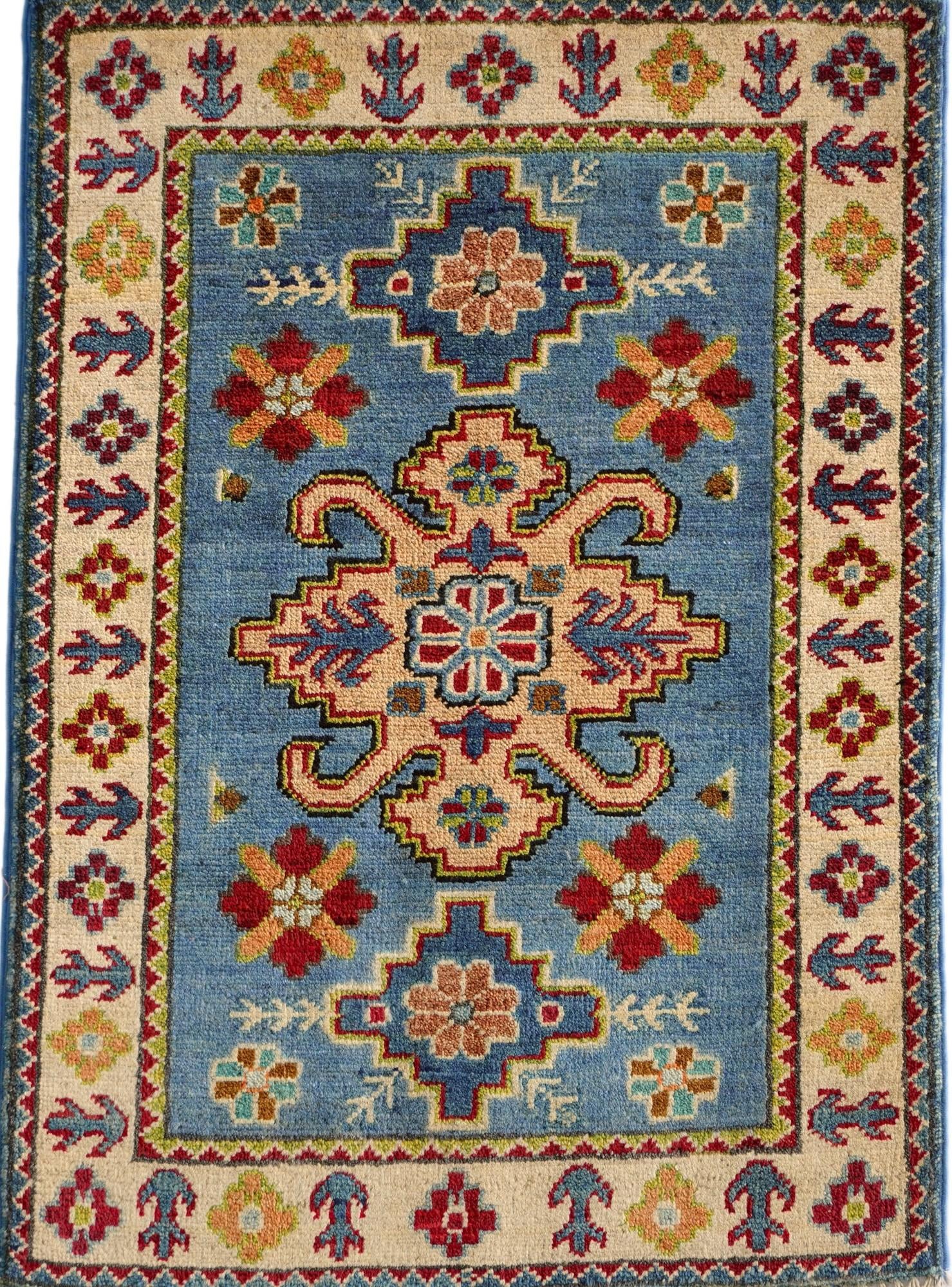 2' 1 x 3' Hand Knotted Kazak Rug