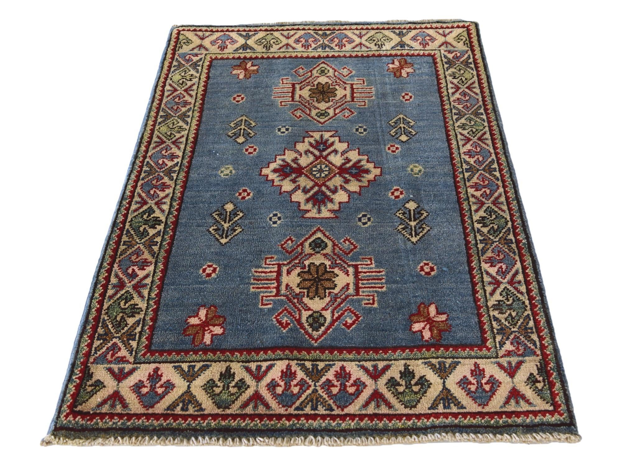 2' x 3' 3 Hand Knotted Kazak Rug