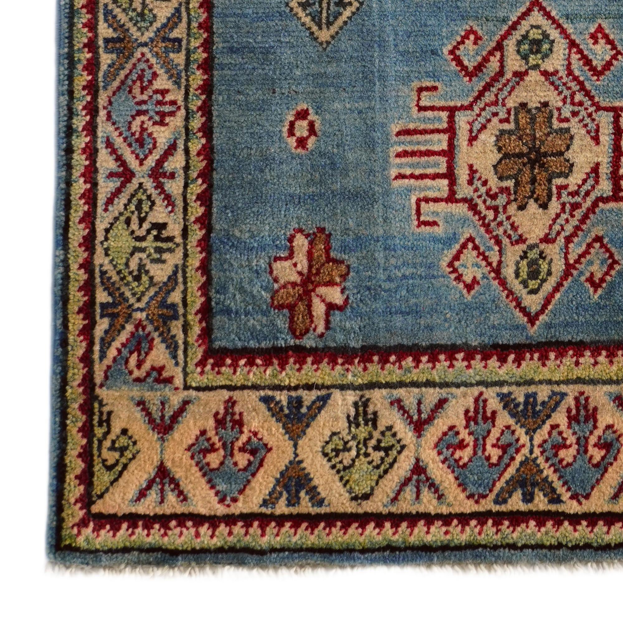 2' x 3' 3 Hand Knotted Kazak Rug