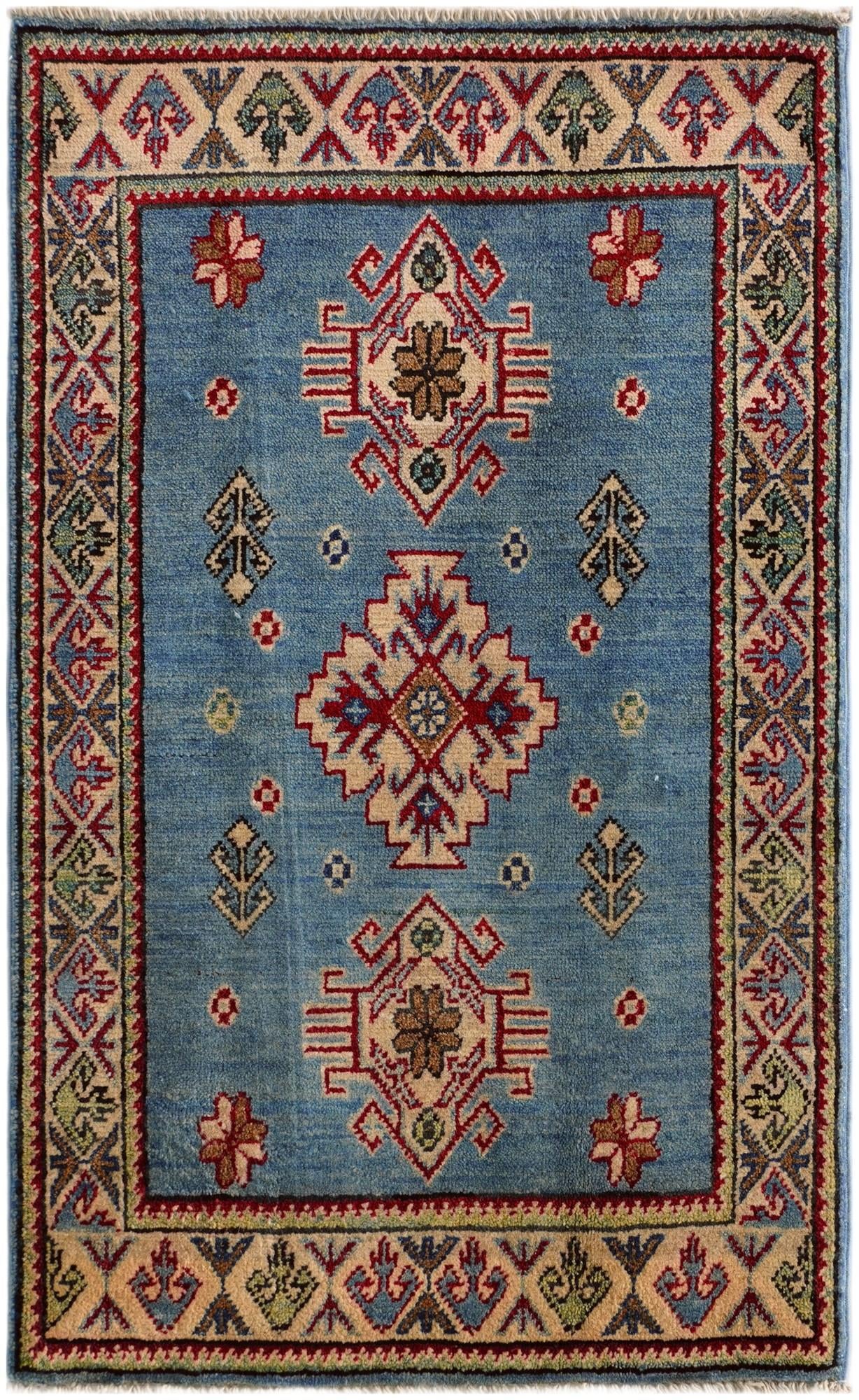 2' x 3' 3 Hand Knotted Kazak Rug