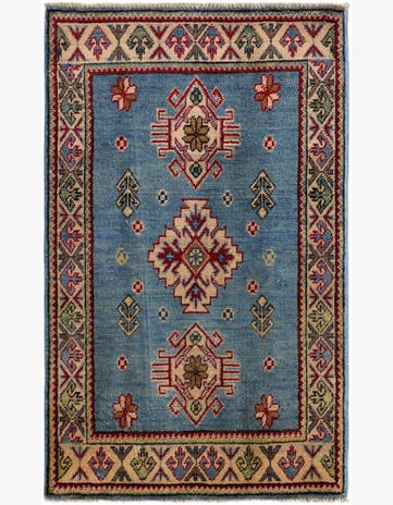 2' x 3' 3 Hand Knotted Kazak Rug