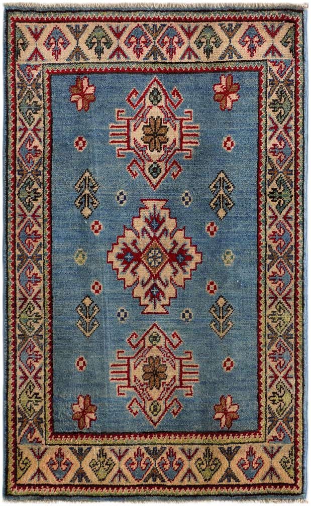 2' x 3' 3 Hand Knotted Kazak Rug