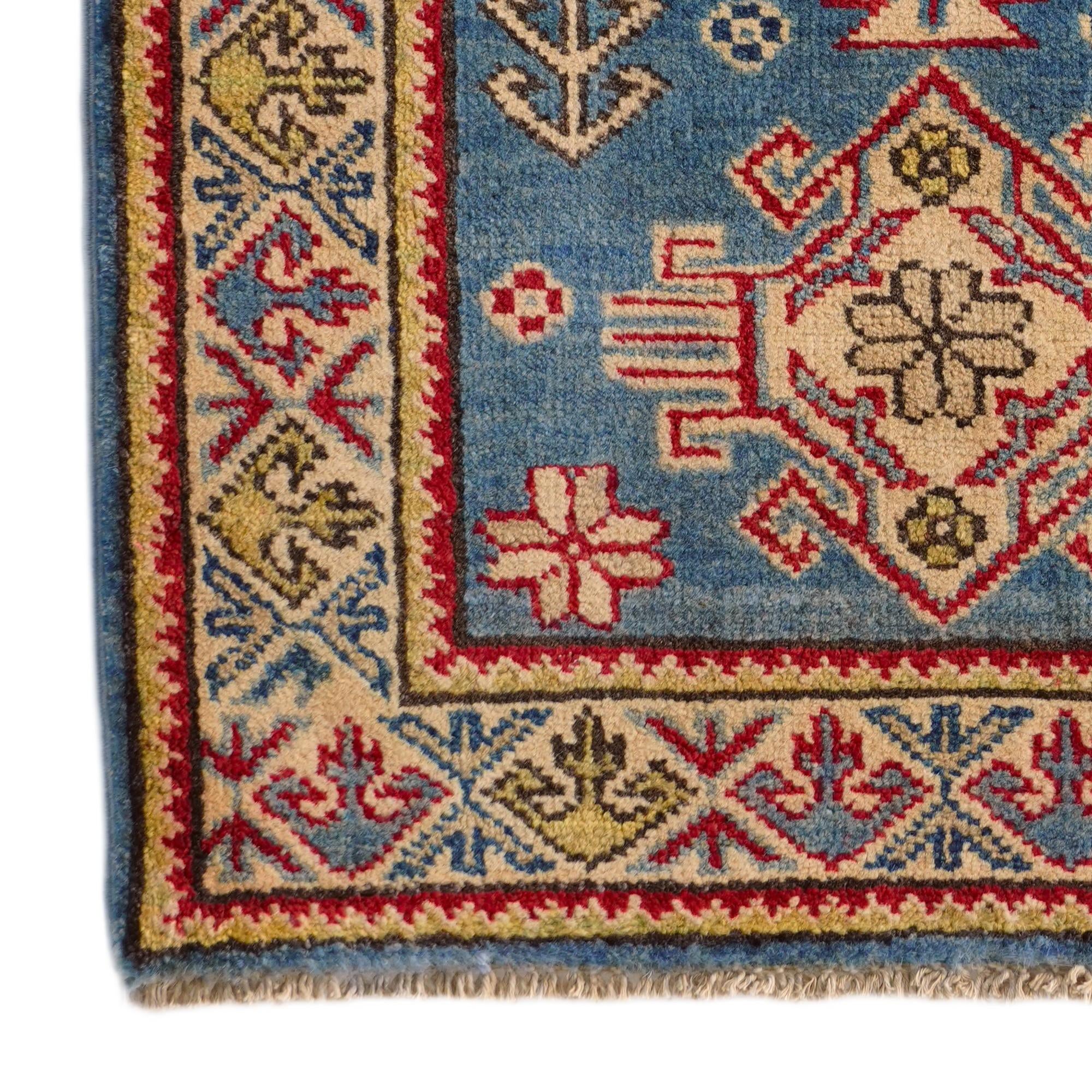 2' x 3' Hand Knotted Kazak Rug