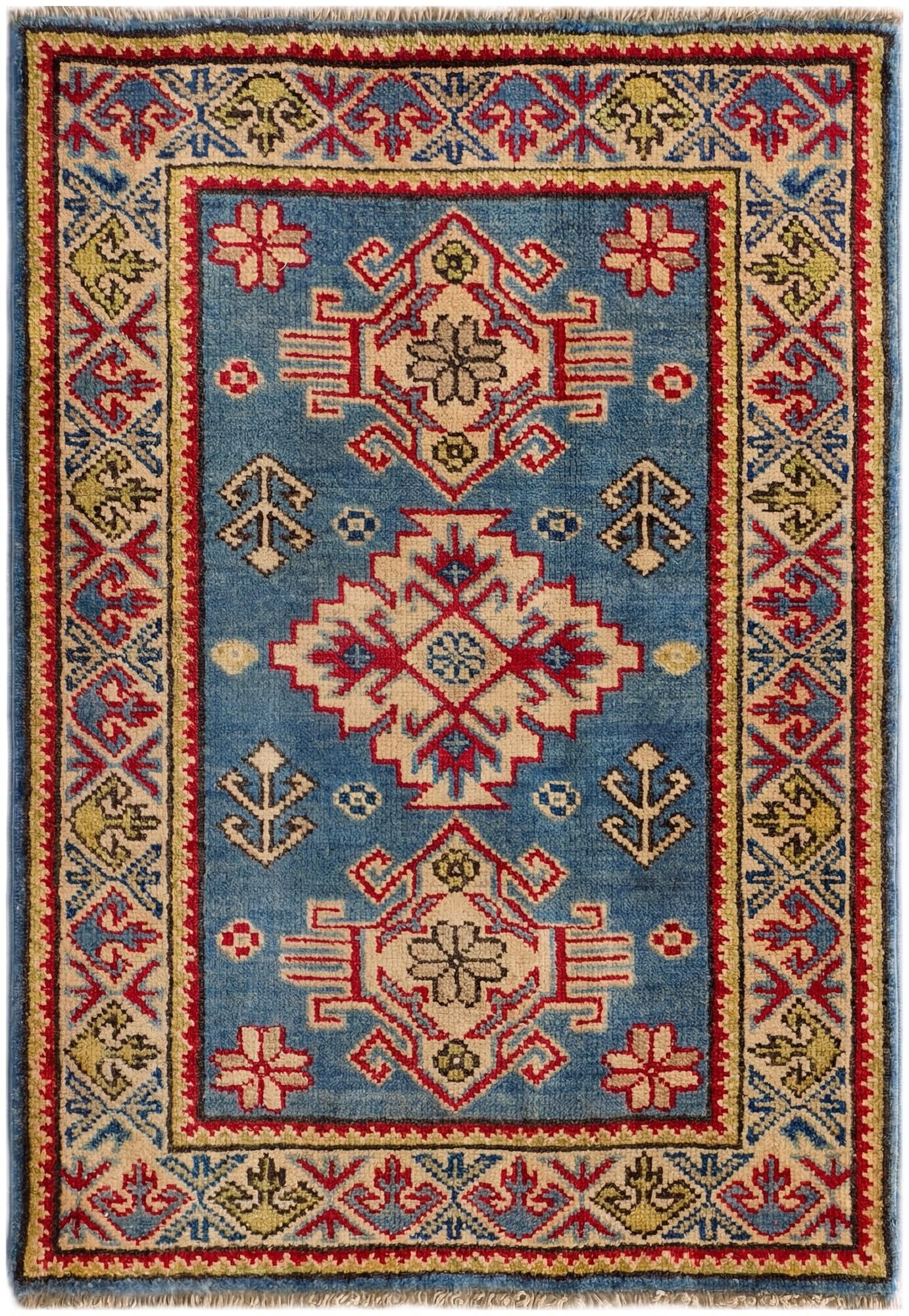 2' x 3' Hand Knotted Kazak Rug