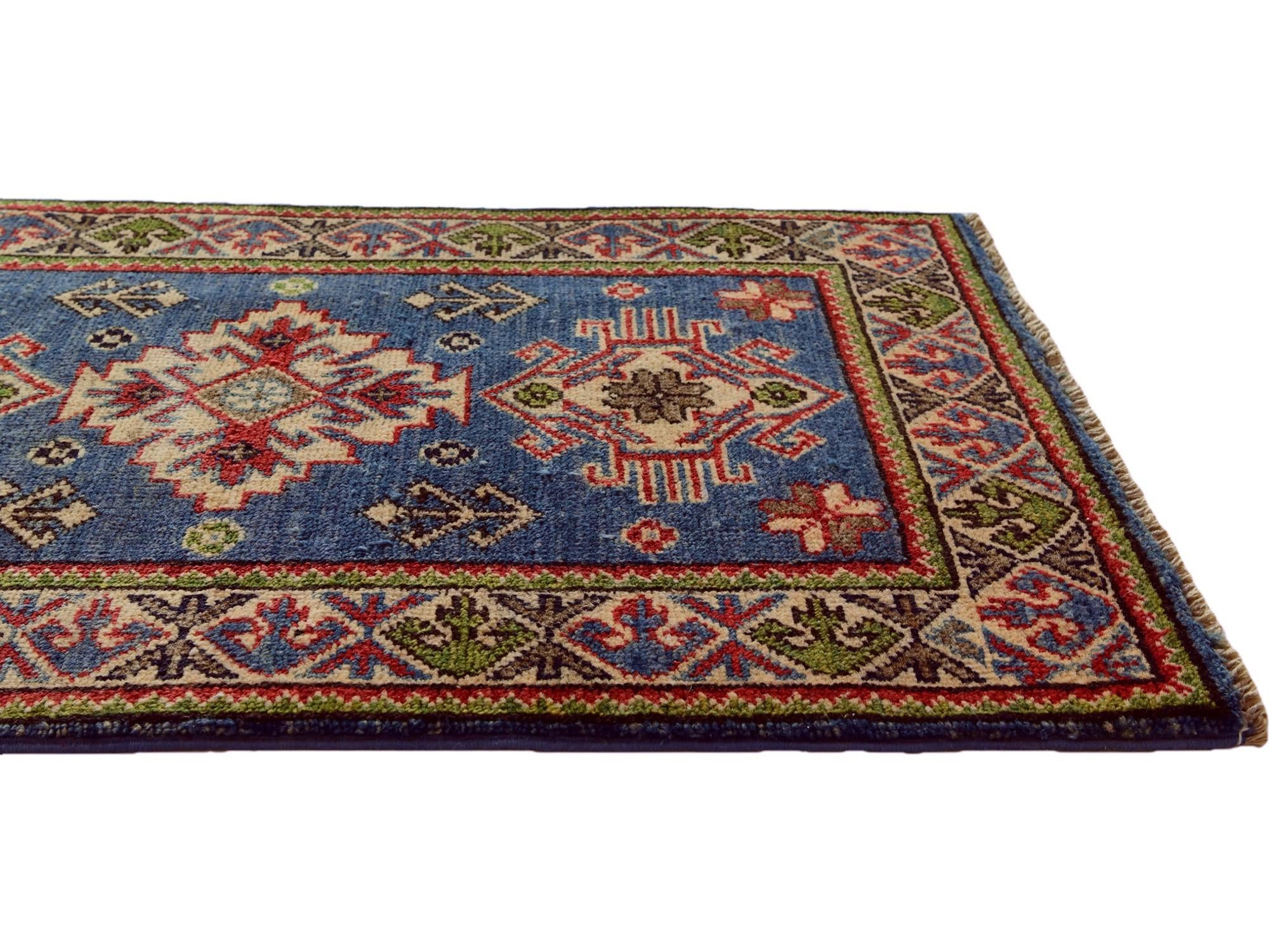 1' 11 x 3' 1 Hand Knotted Kazak Rug