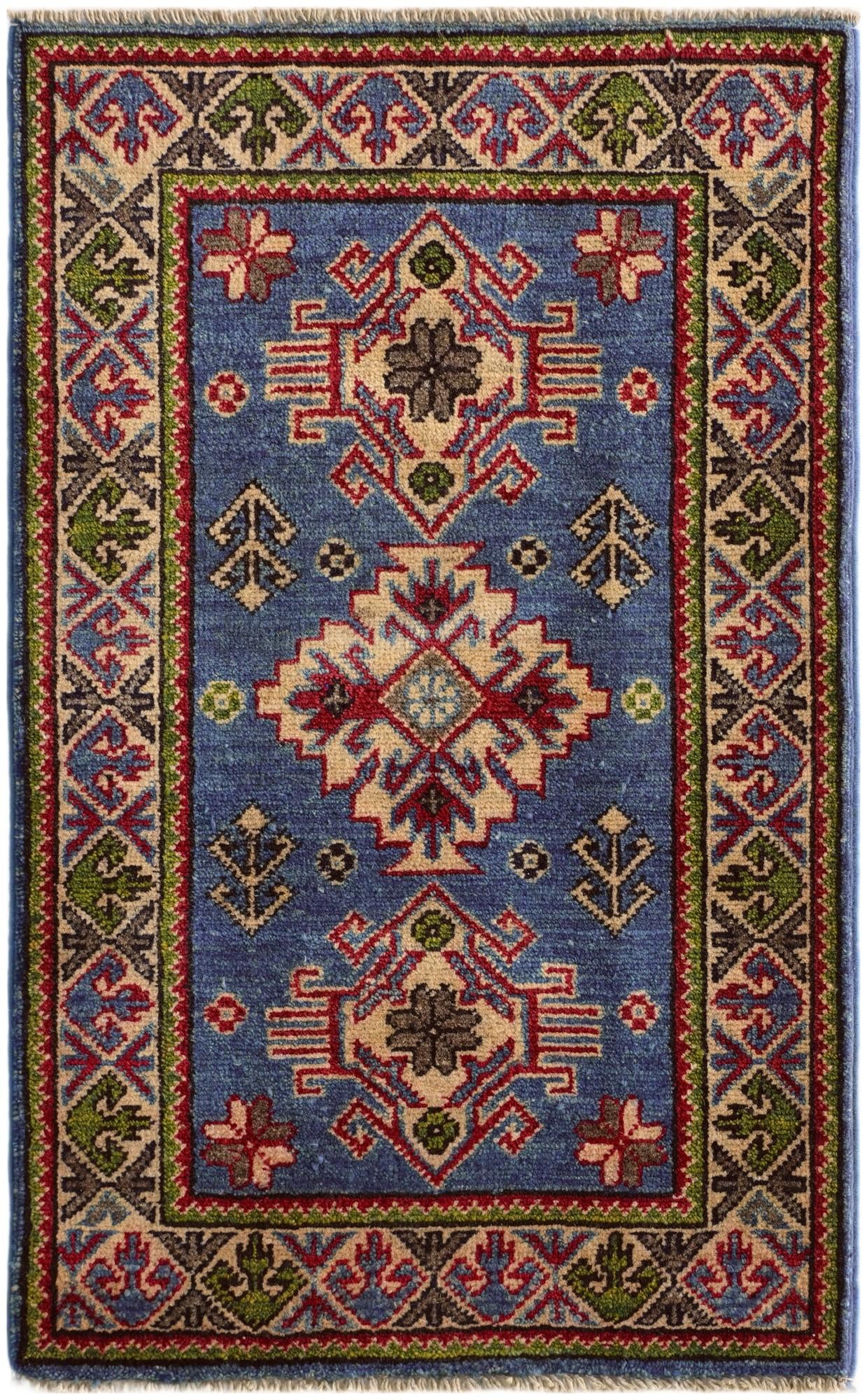 1' 11 x 3' 1 Hand Knotted Kazak Rug