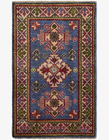 1' 11 x 3' 1 Hand Knotted Kazak Rug
