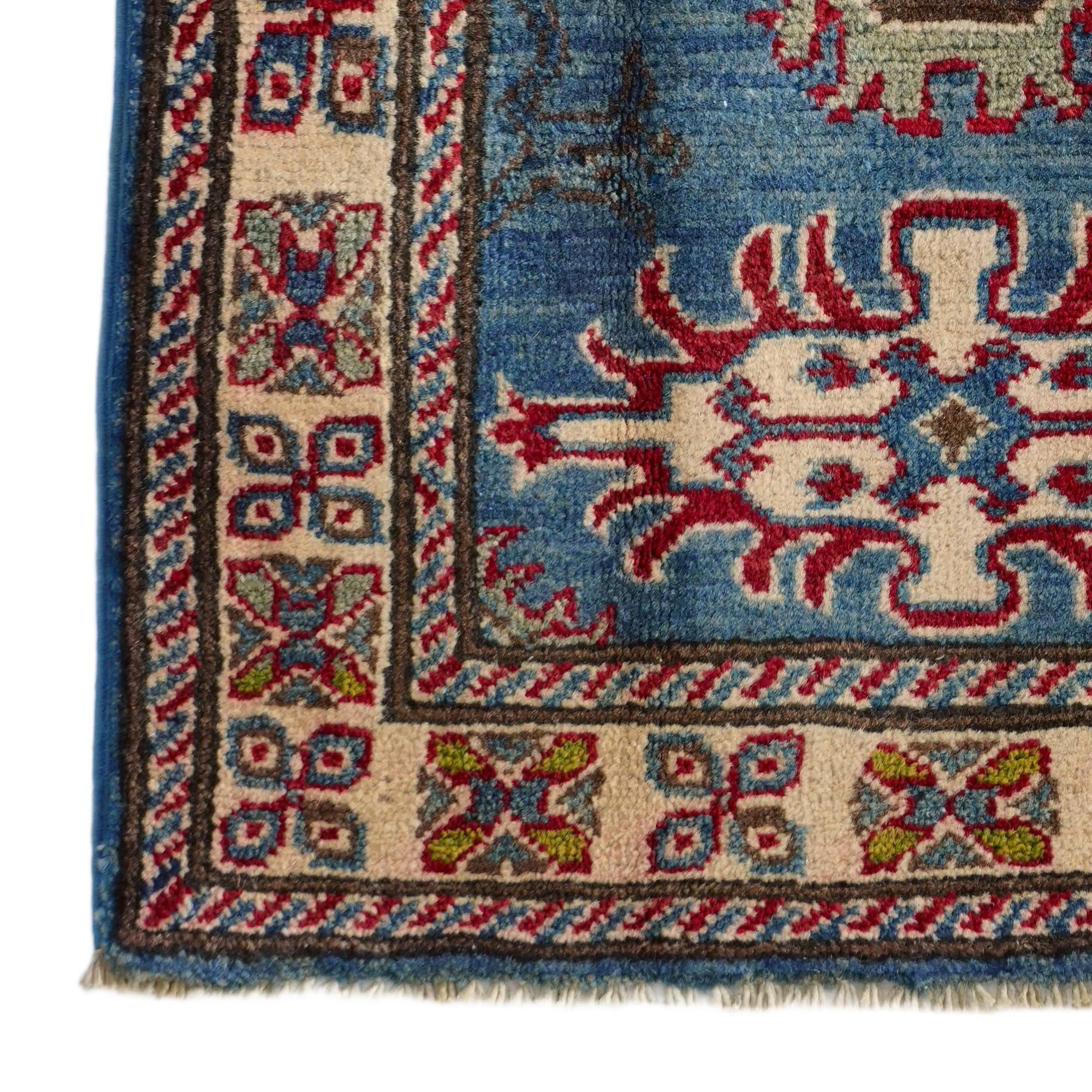 2' 1 x 3' Hand Knotted Kazak Rug