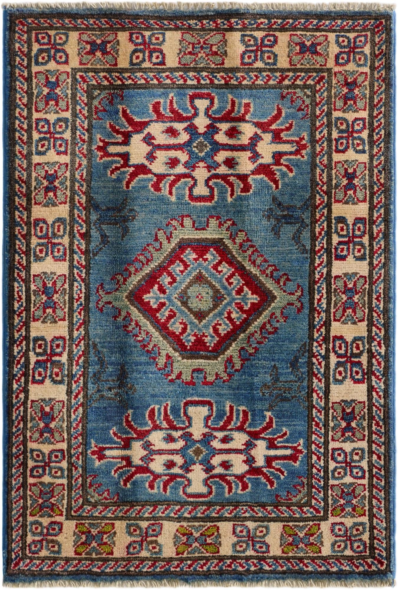 2' 1 x 3' Hand Knotted Kazak Rug
