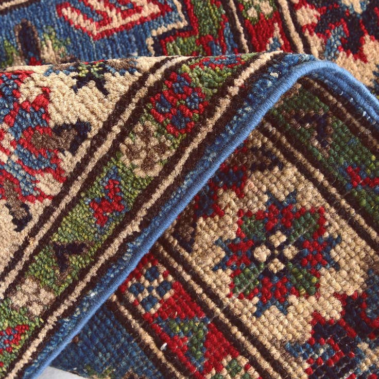 Detail image of 2' 2 x 2' 8 Hand Knotted Kazak Rug