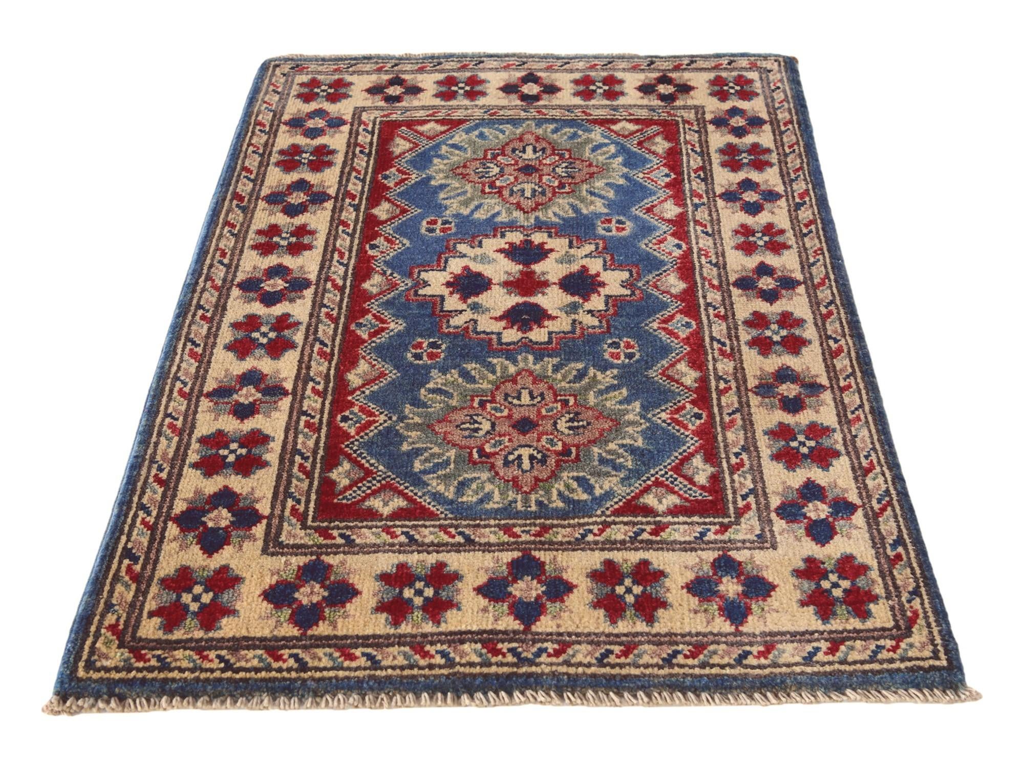 2' 1 x 3' Hand Knotted Kazak Rug