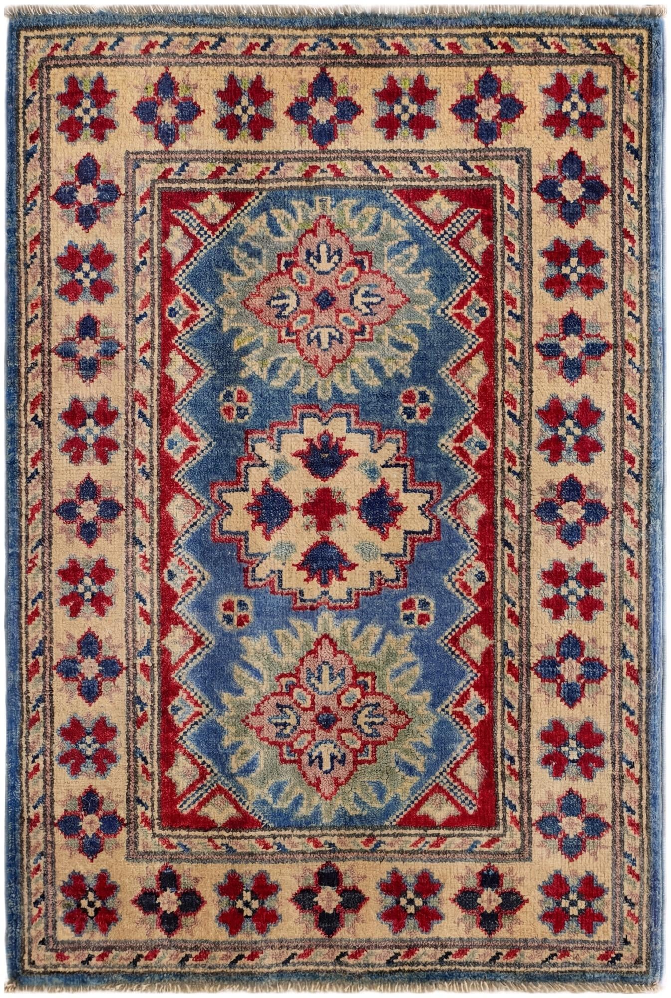2' 1 x 3' Hand Knotted Kazak Rug