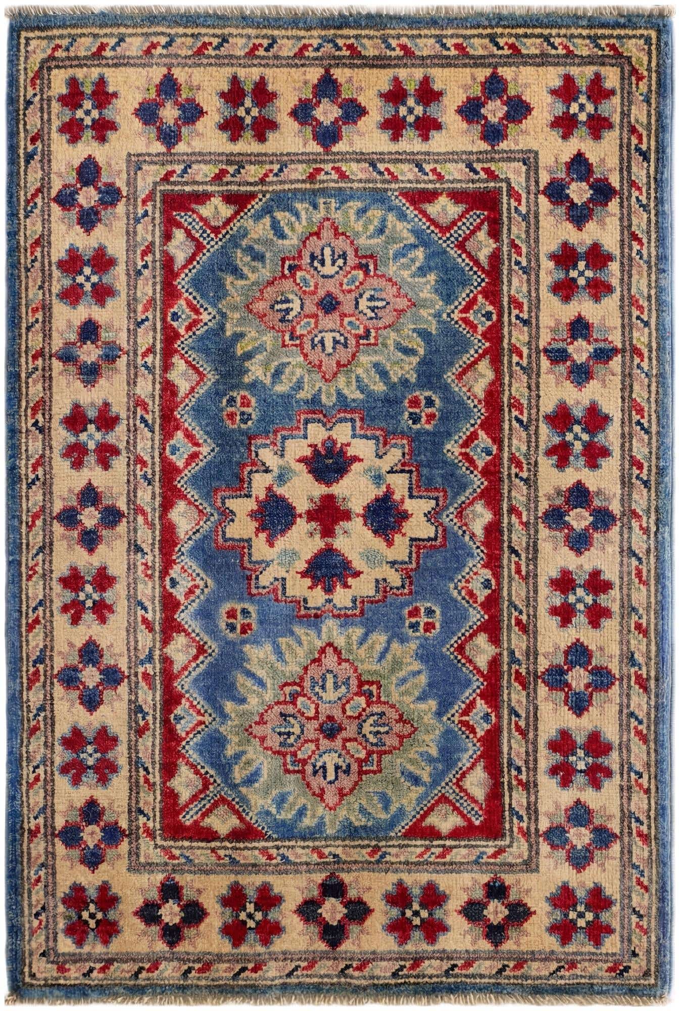 2' 1 x 3' Hand Knotted Kazak Rug