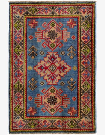 2' x 3' 1 Hand Knotted Kazak Rug