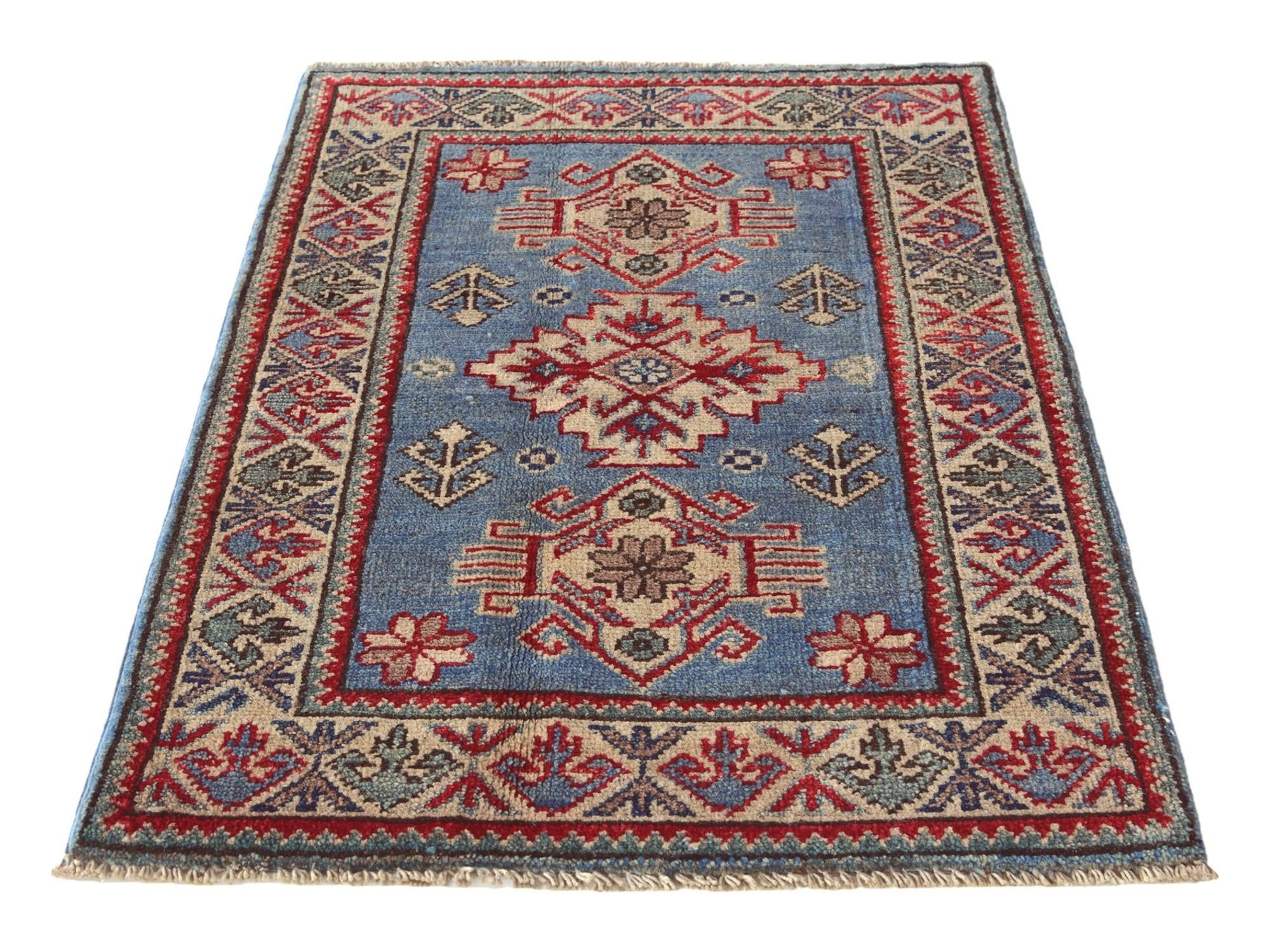 2' 1 x 3' Hand Knotted Kazak Rug