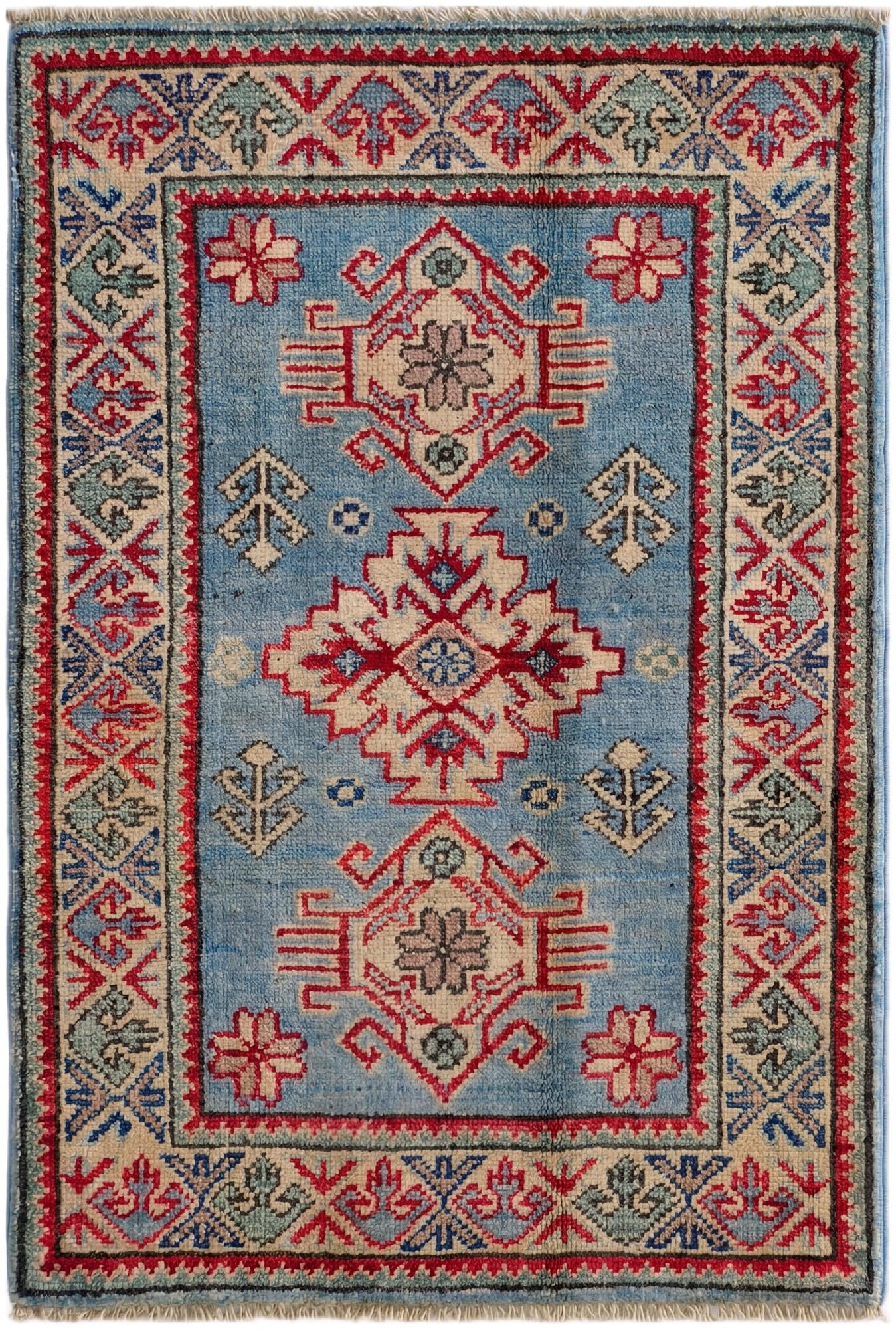 2' 1 x 3' Hand Knotted Kazak Rug