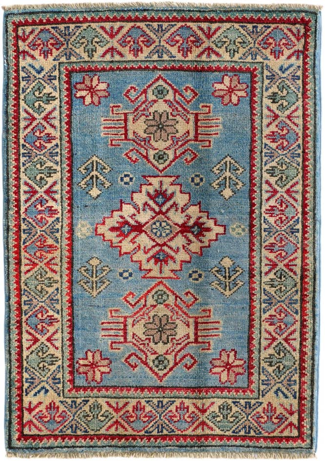 Detail image of 65cm x 90cm Hand Knotted Kazak Rug