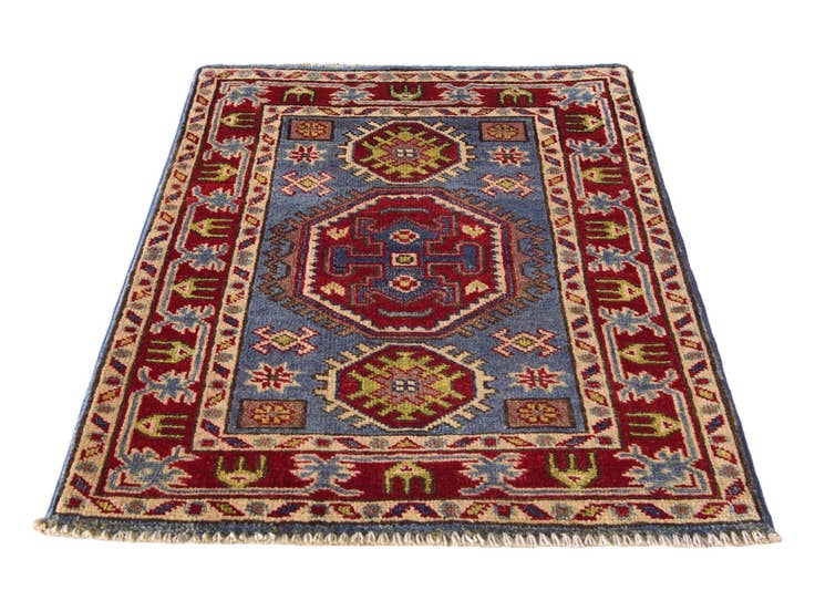 Detail image of 2' x 2' 10 Hand Knotted Kazak Rug