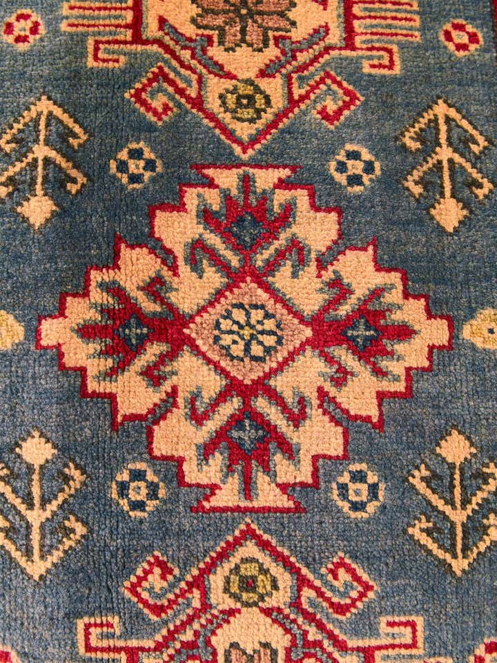 2' x 2' 11 Hand Knotted Kazak Rug