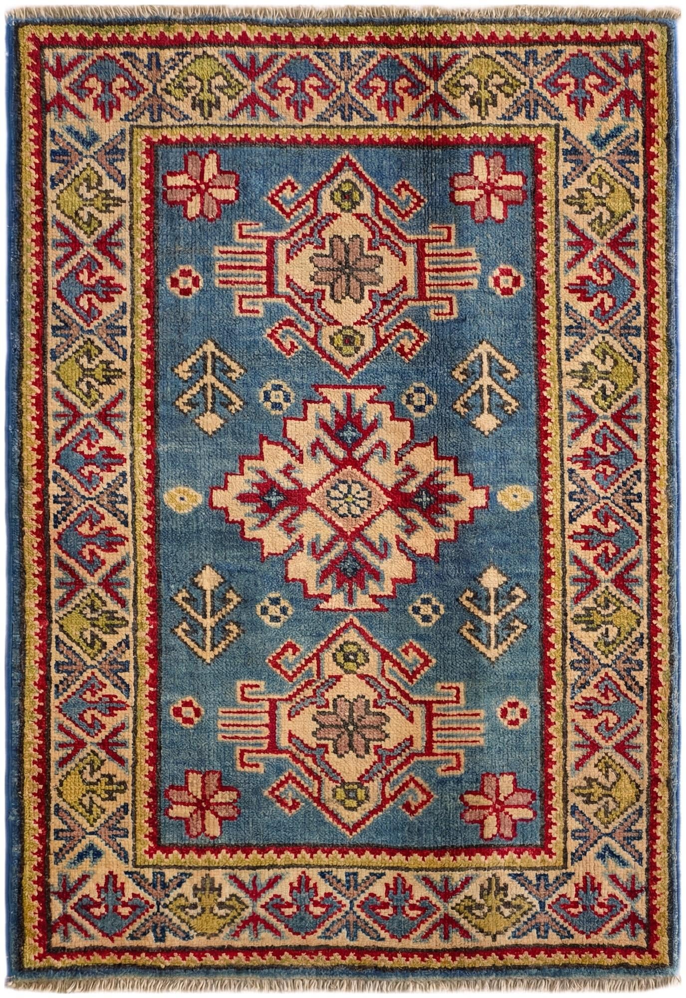 2' x 2' 11 Hand Knotted Kazak Rug
