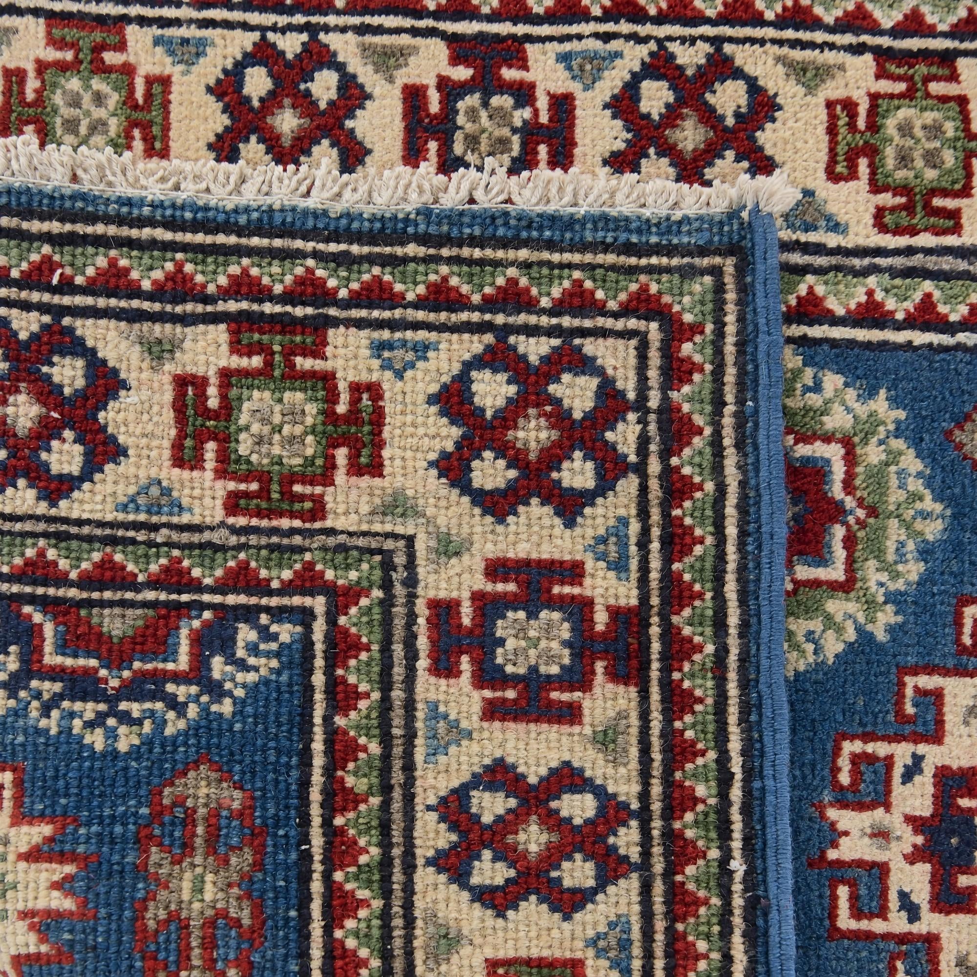 60cm x 90cm Hand Knotted Kazak Rug