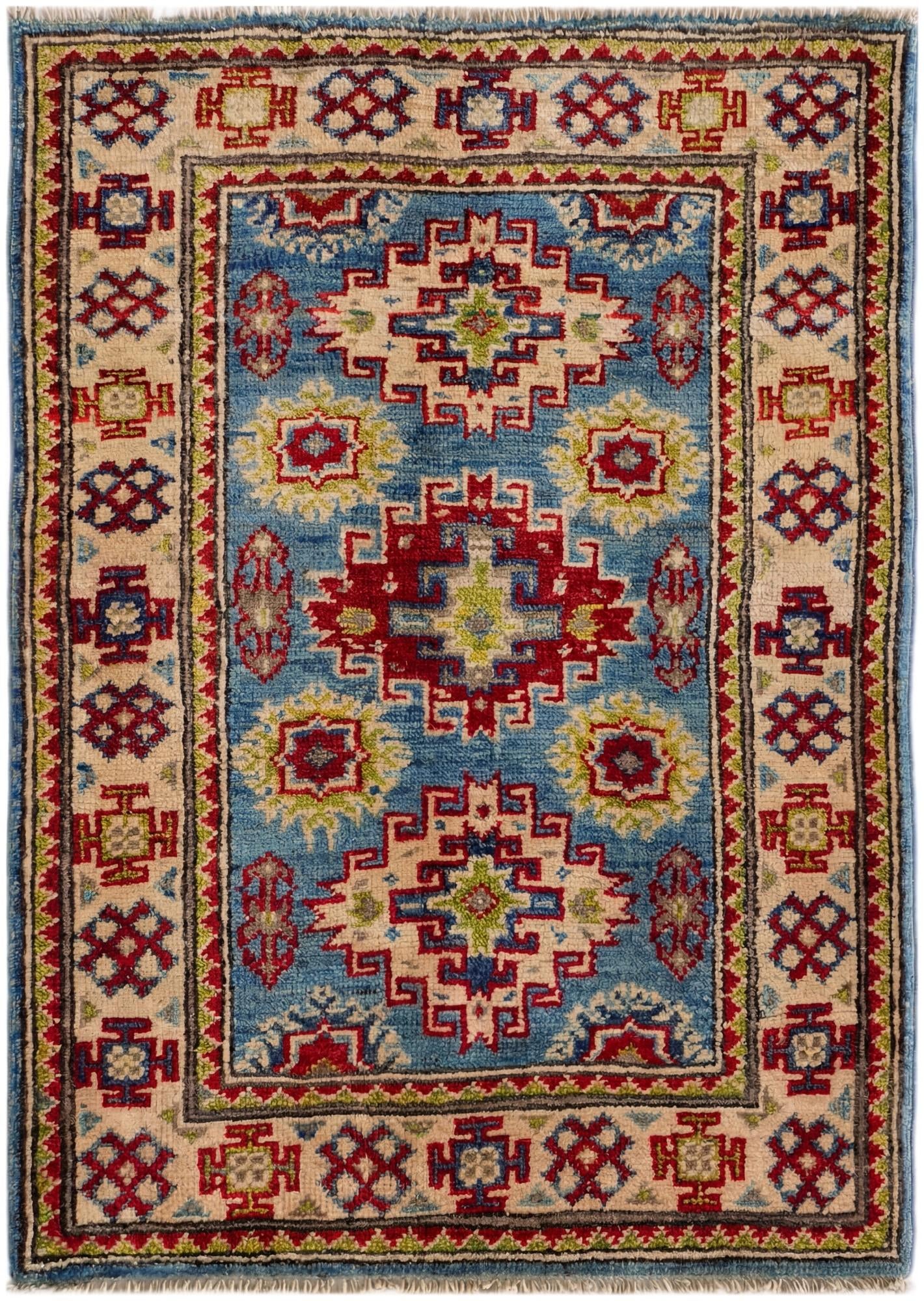 2' 2 x 2' 11 Hand Knotted Kazak Rug