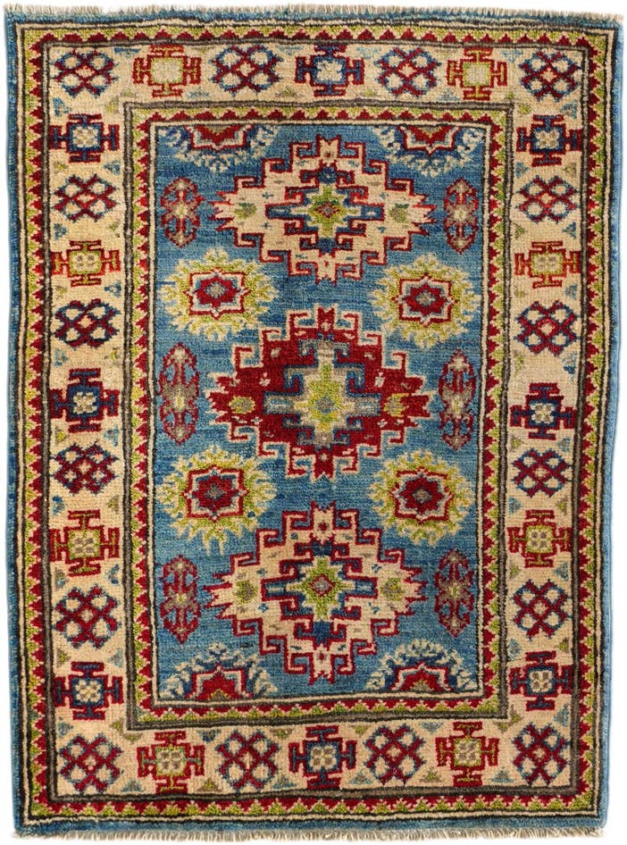 Detail image of 65cm x 90cm Hand Knotted Kazak Rug