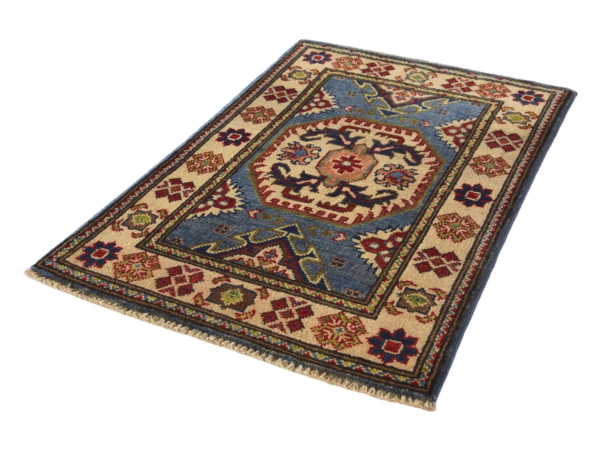 1' 11 x 2' 11 Hand Knotted Kazak Rug