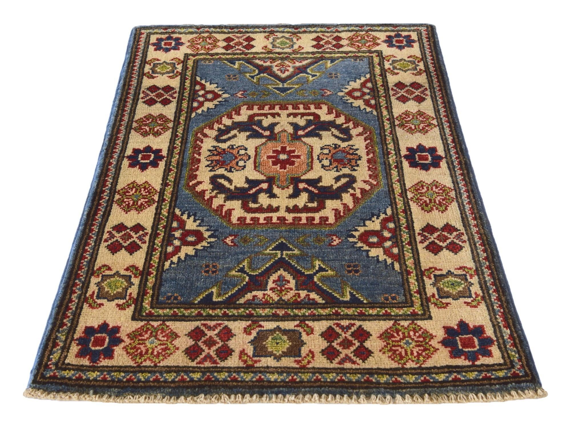1' 11 x 2' 11 Hand Knotted Kazak Rug