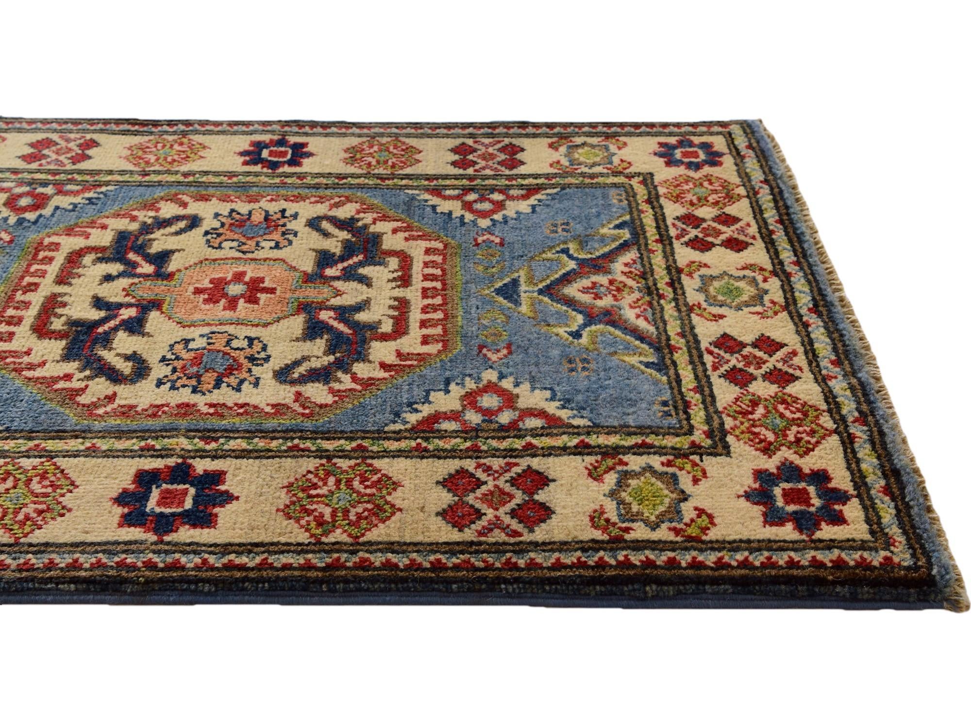 1' 11 x 2' 11 Hand Knotted Kazak Rug