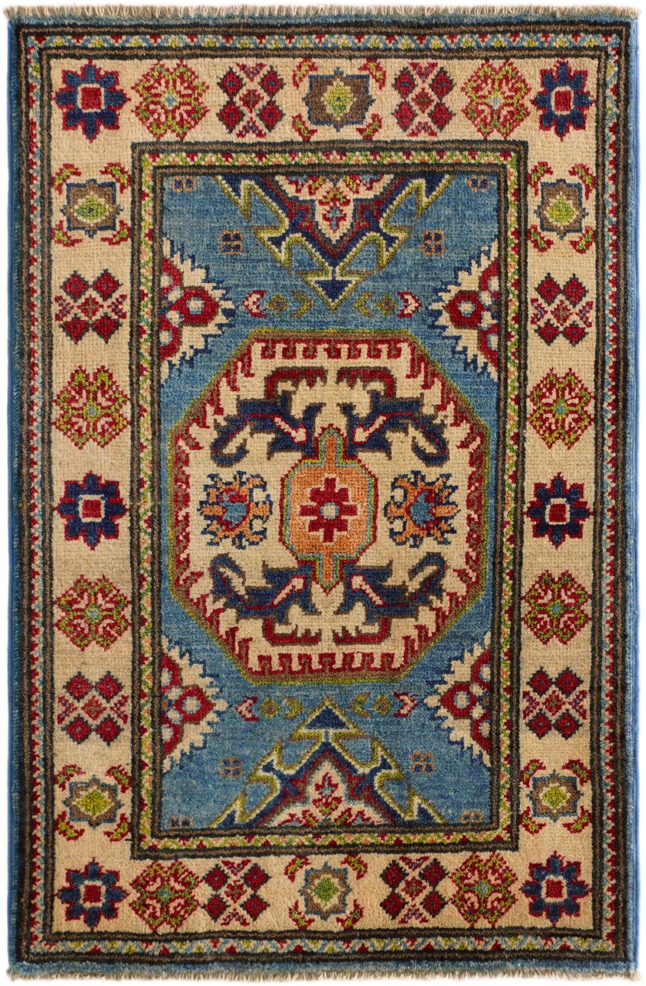 1' 11 x 2' 11 Hand Knotted Kazak Rug
