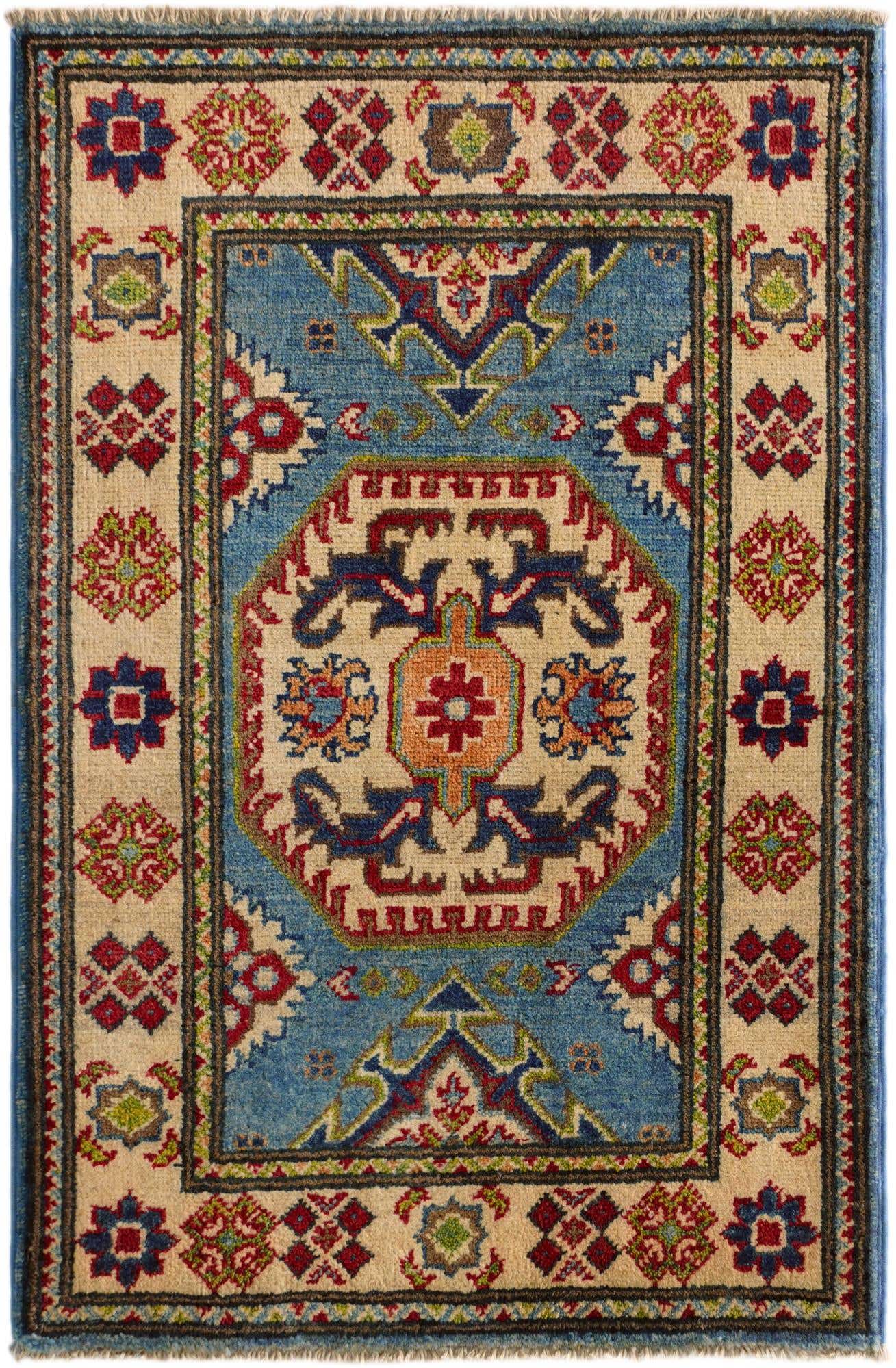 1' 11 x 2' 11 Hand Knotted Kazak Rug