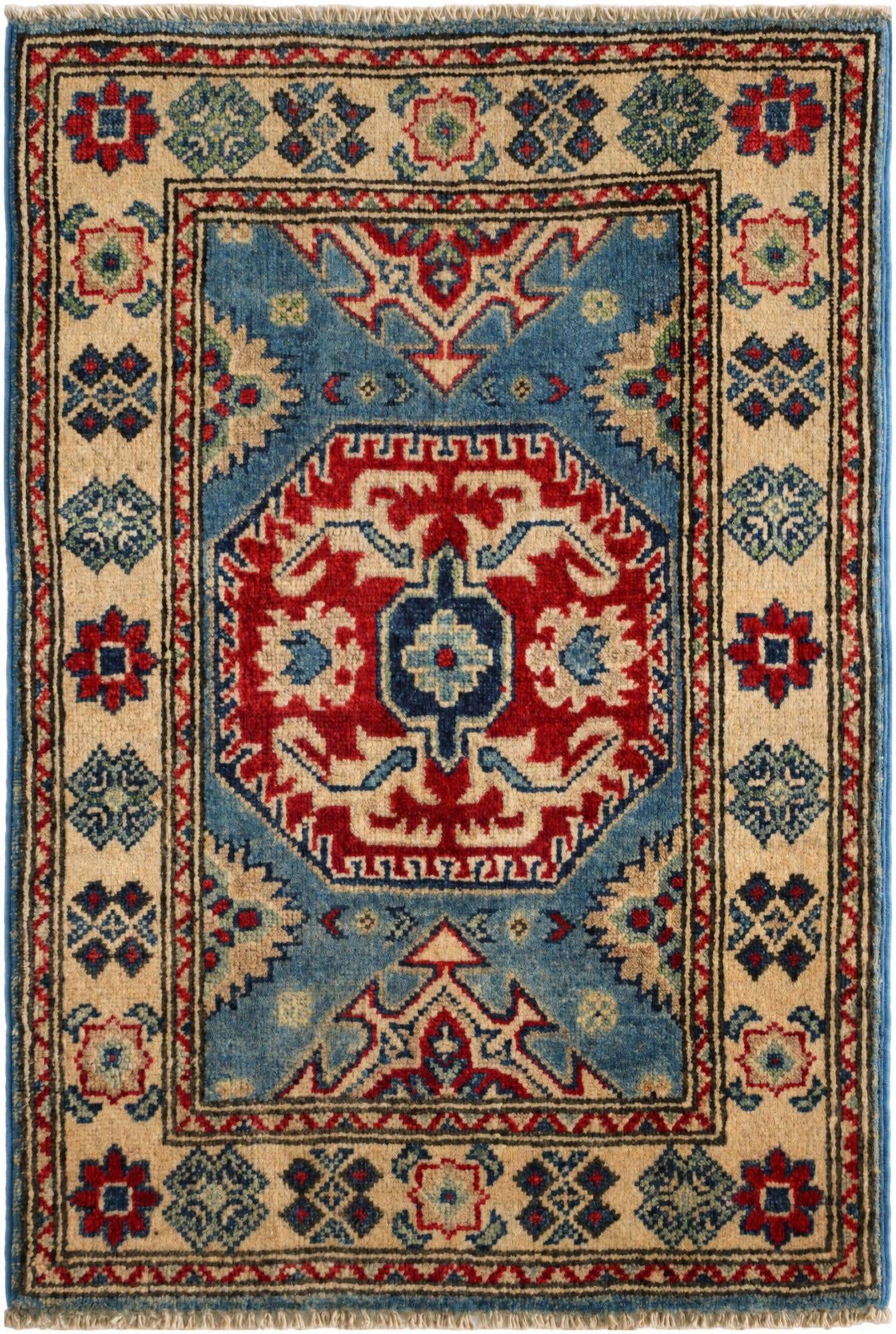 2' x 3' Hand Knotted Kazak Rug