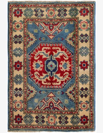2' x 3' Hand Knotted Kazak Rug