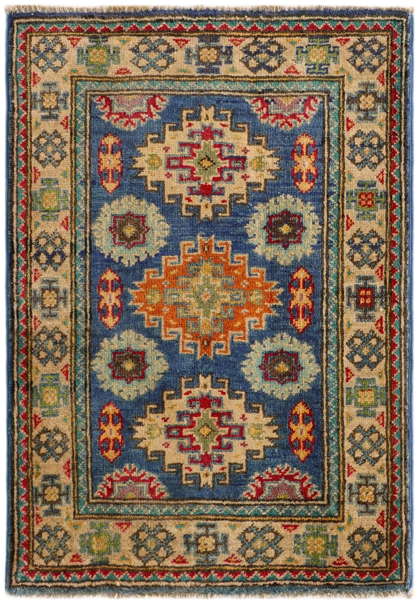 2' x 3' Hand Knotted Kazak Rug